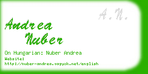 andrea nuber business card